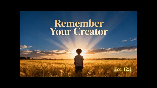 Remember your God when youth is still on your side