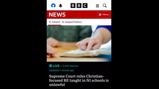 Only Christian education banned in Ulster Schools by Supreme Court